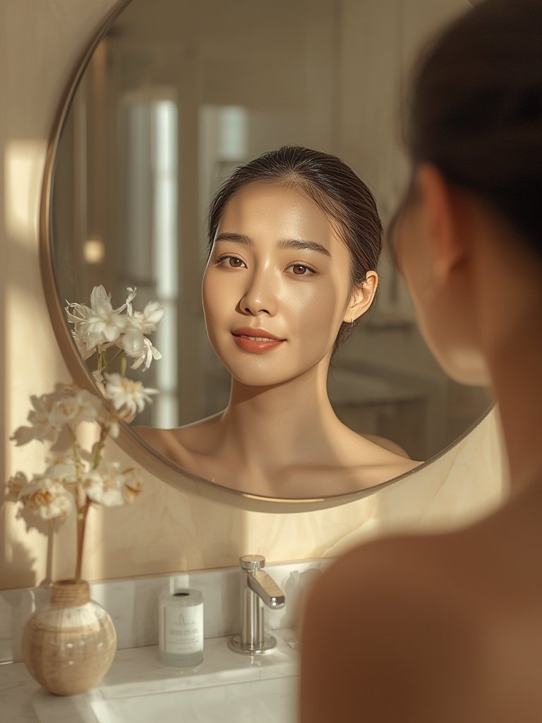 Glass skin routine - Korean beauty illustration 3