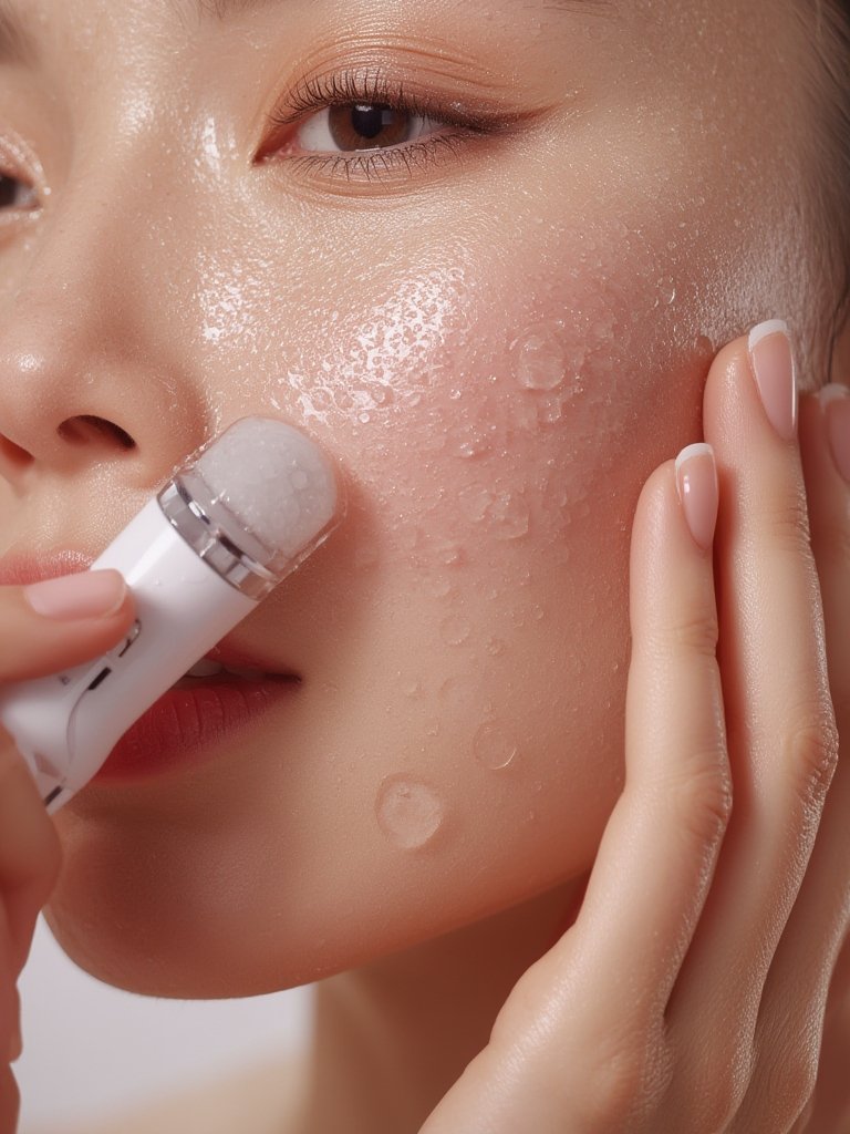 Ultrasonic skin scrubber - Korean beauty illustration 2