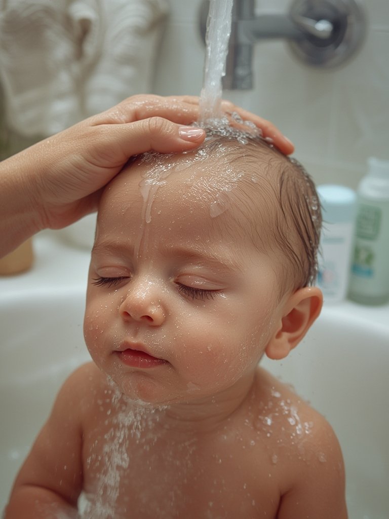 baby shampoo in action