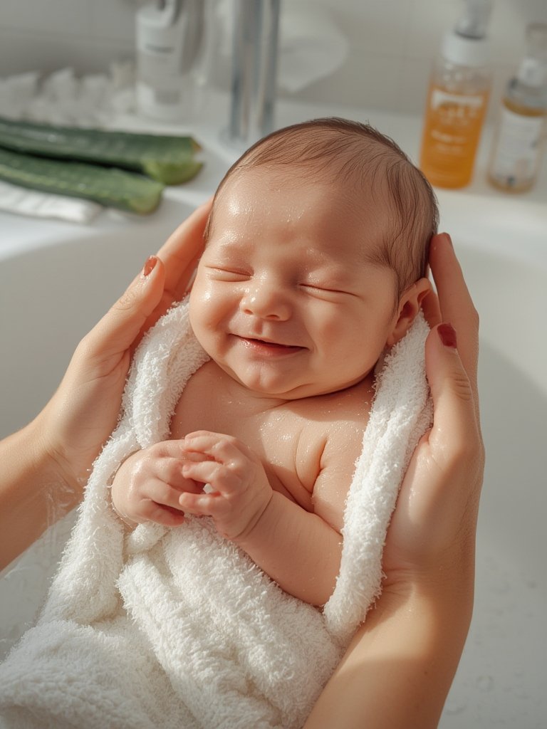 baby shampoo in action