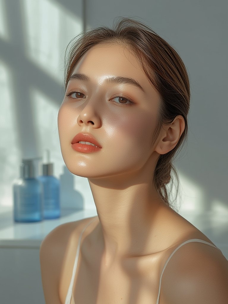 Blue light skincare - Korean beauty illustration 3