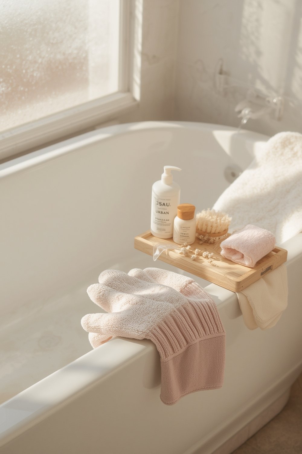 exfoliating gloves product view