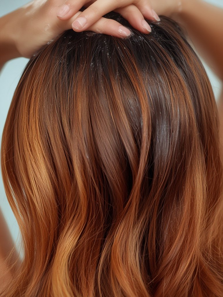 color shampoo in action