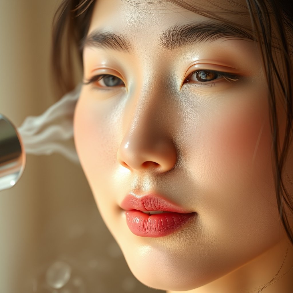 face steamer - Korean beauty illustration 2