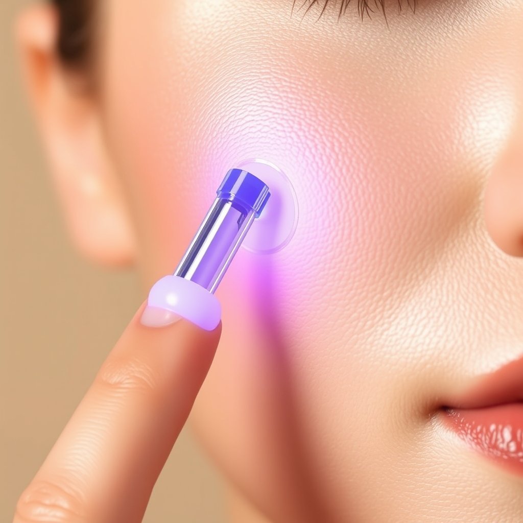high frequency facial wand - Korean beauty illustration 2