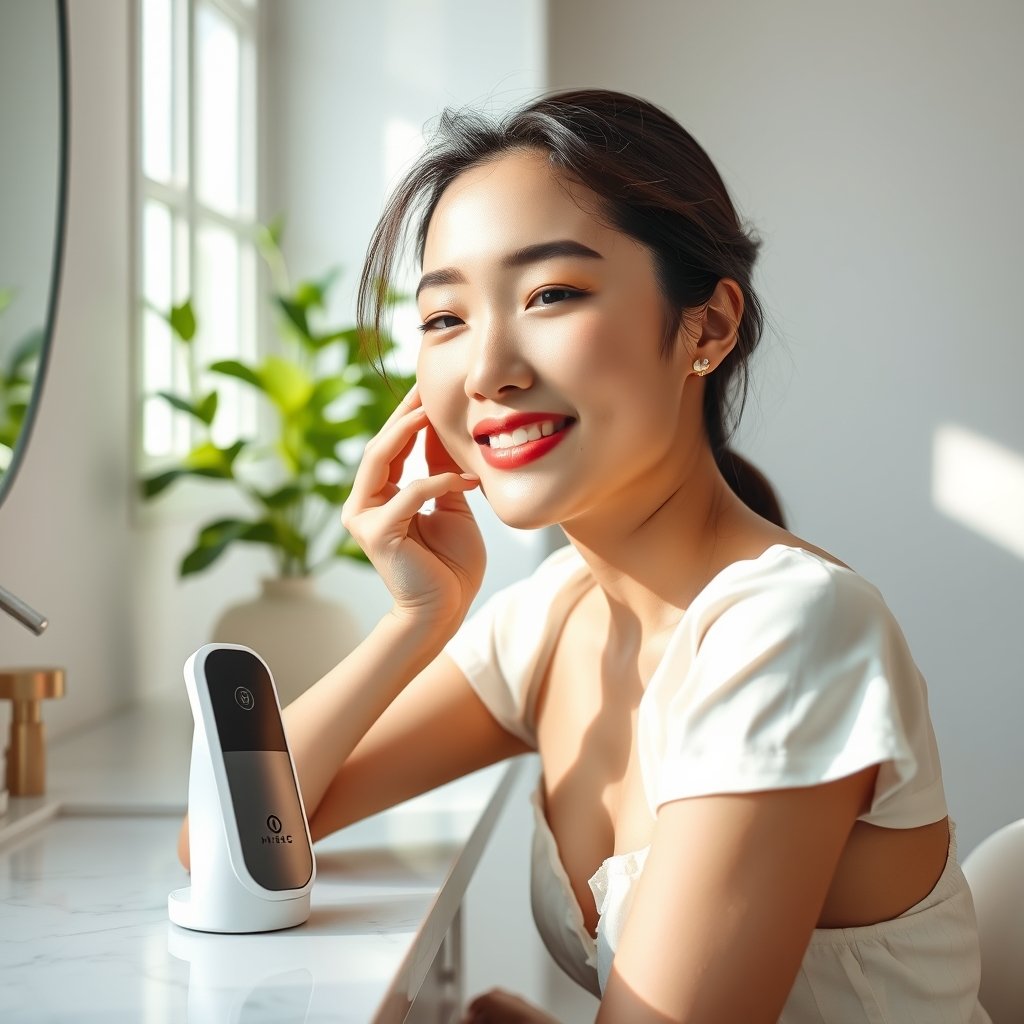 skin analyzer device - Korean beauty illustration 3
