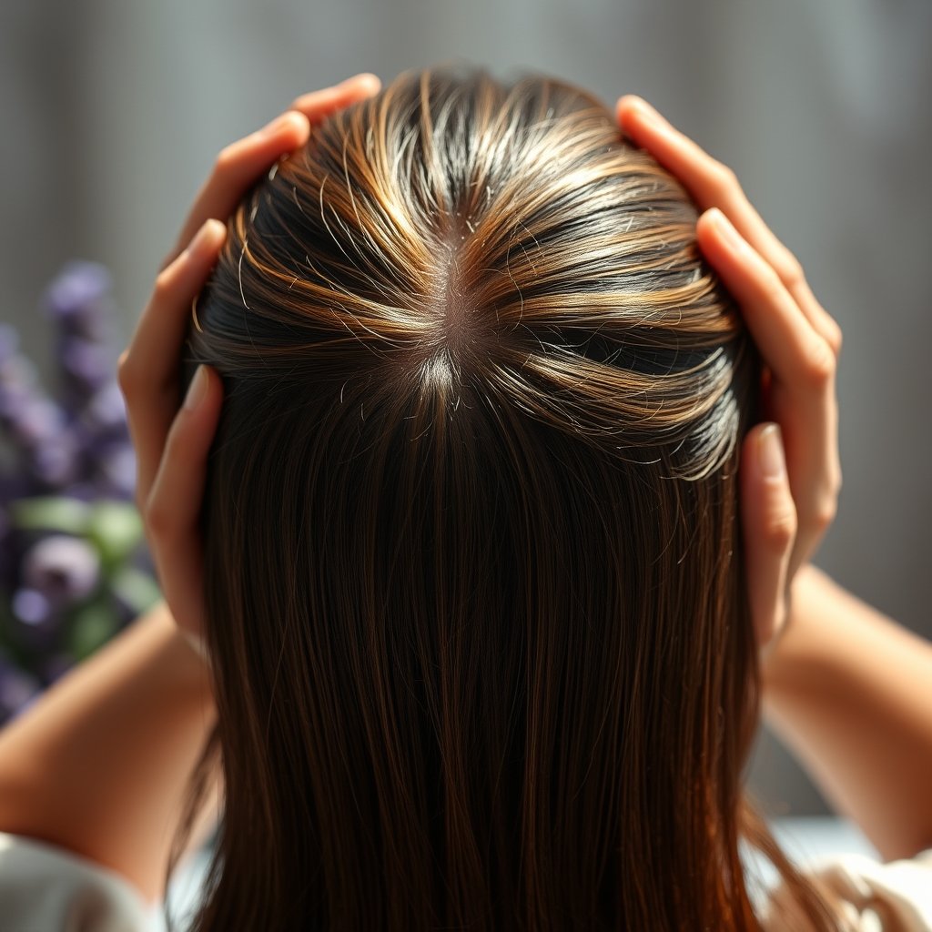 scalp treatment in action