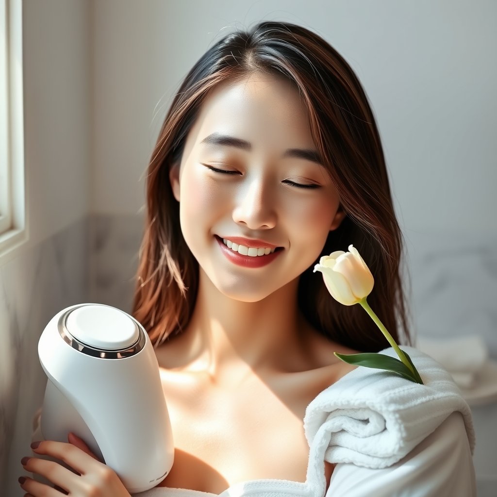 ultrasonic skin scrubber - Korean beauty illustration 3
