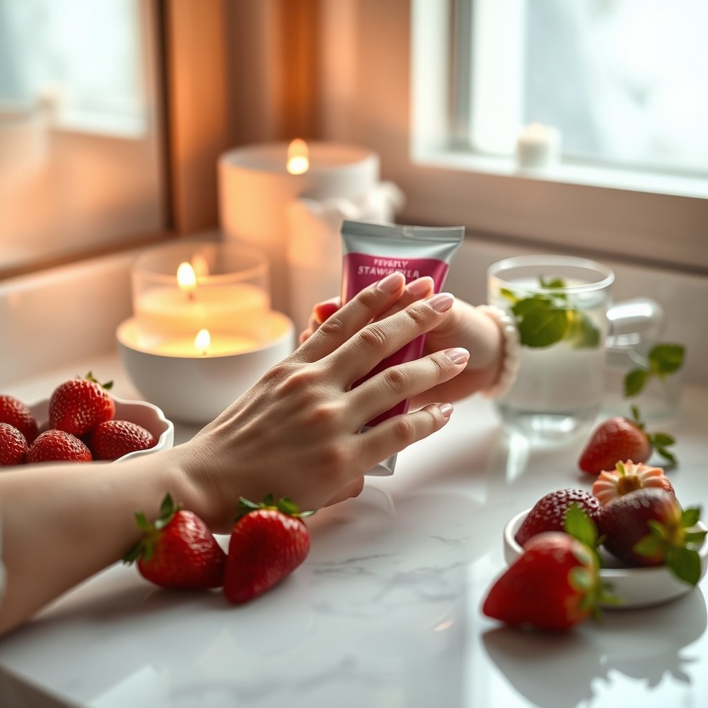 strawberry gift in action
