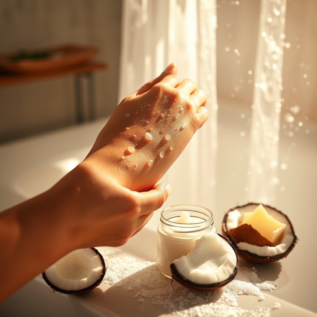 sugar scrub in action