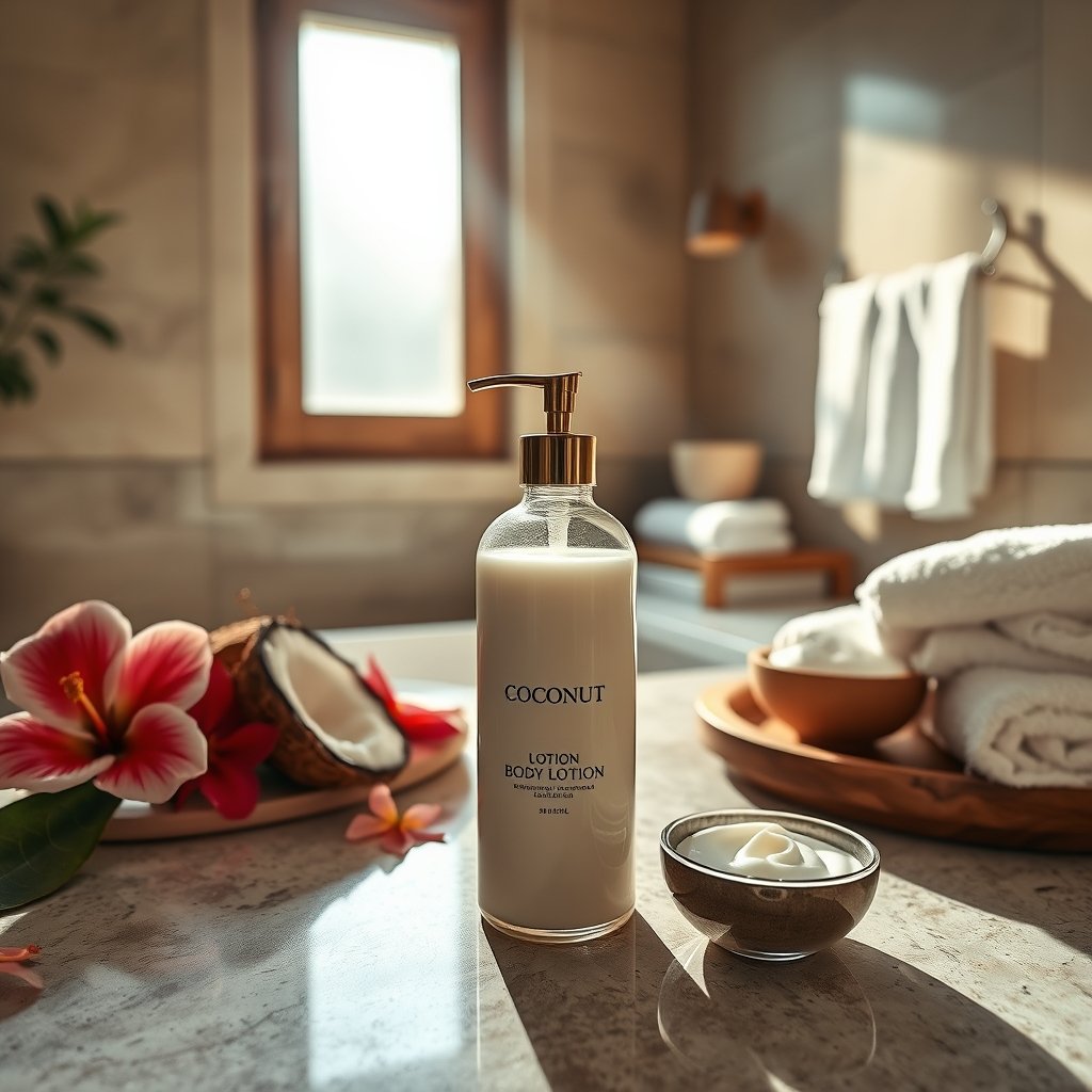 coconut lotion product view