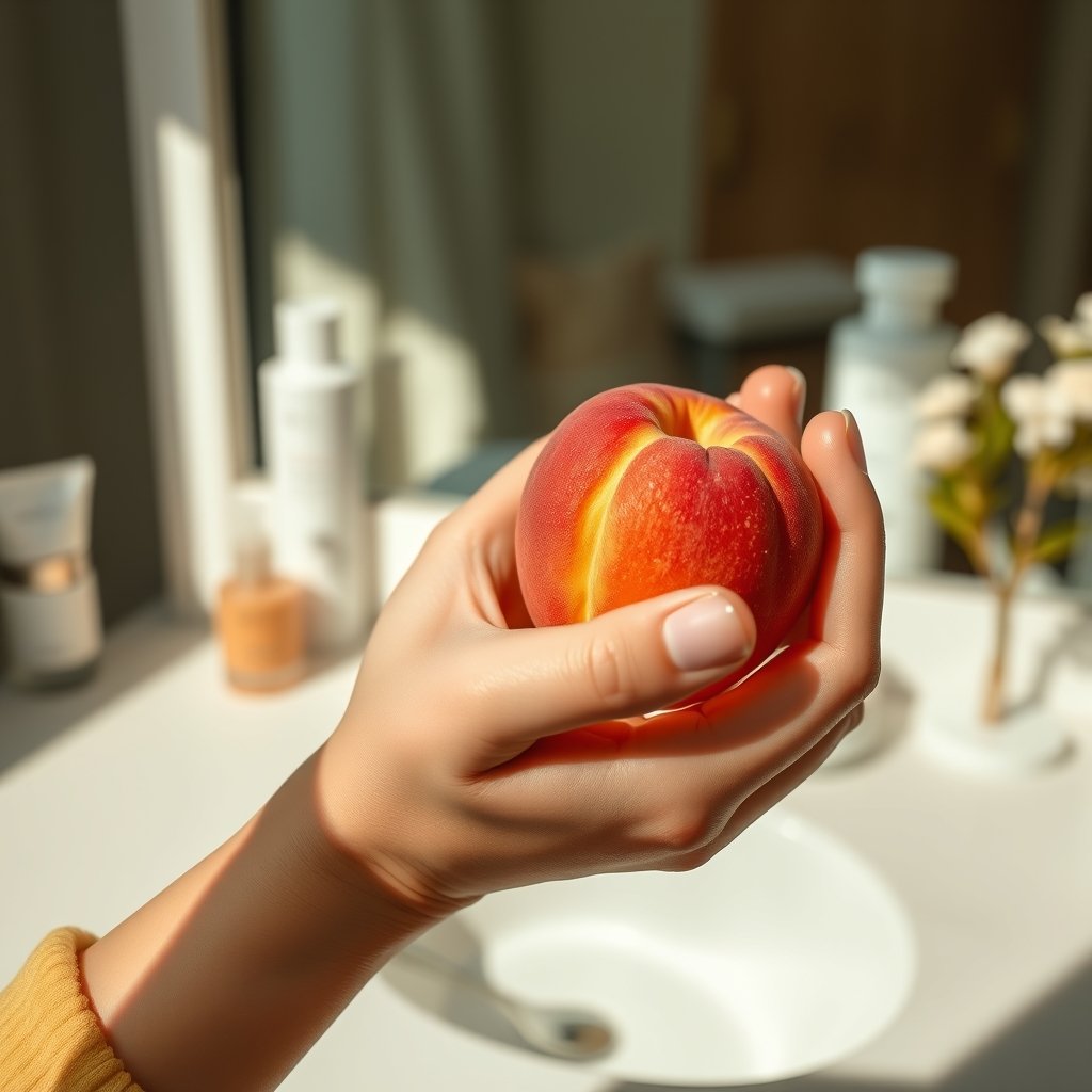 peach hand product view