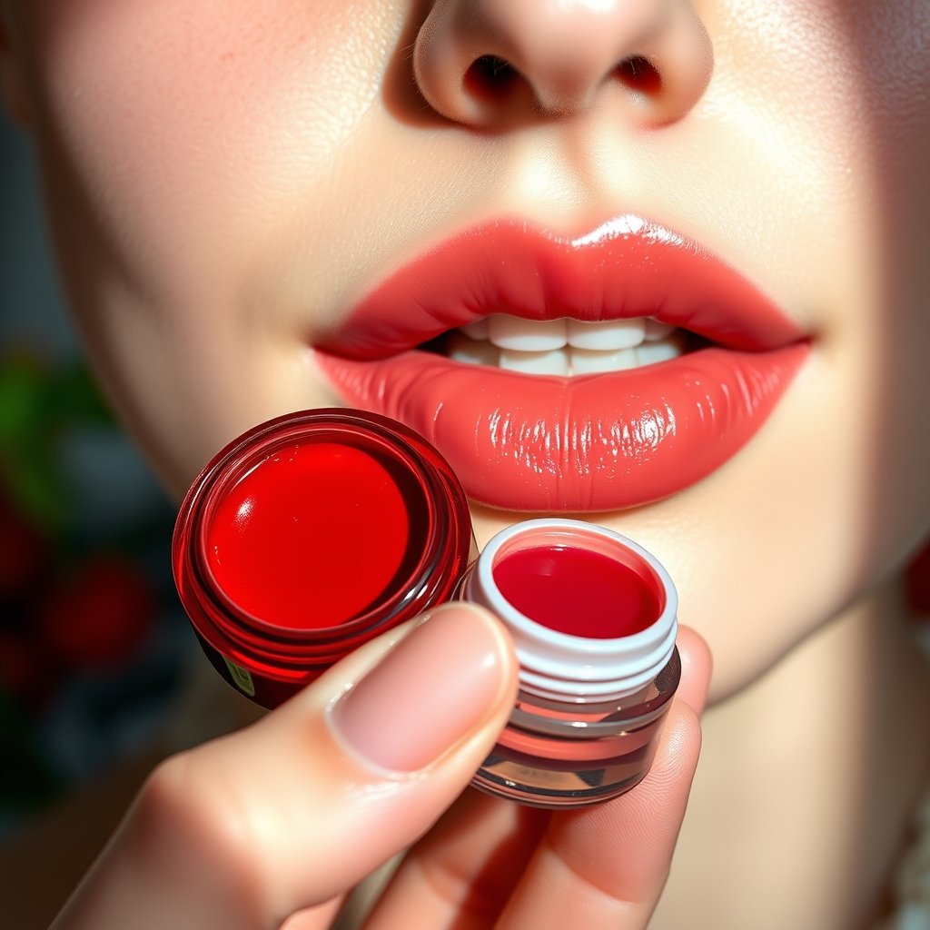 cherry balm in action
