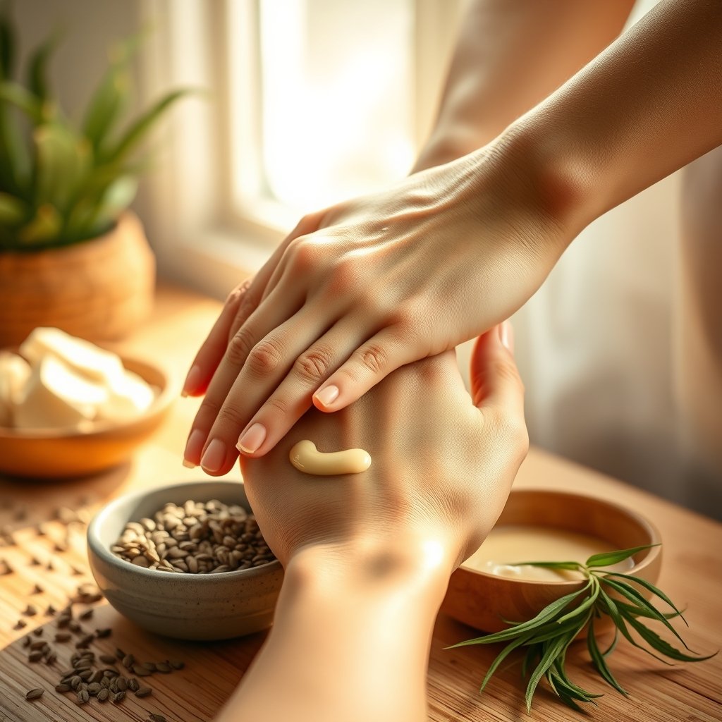 hemp lotion in action