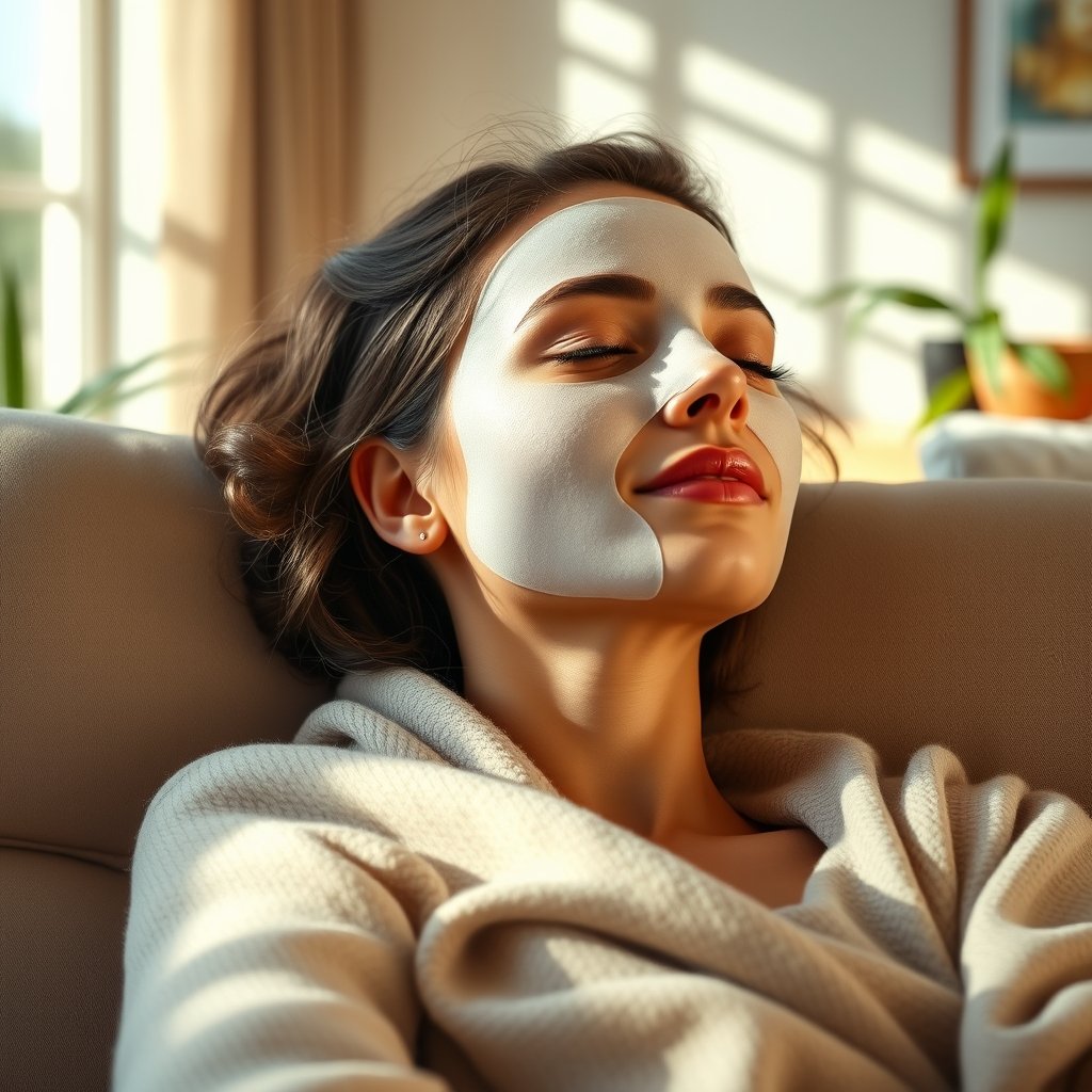 anti-aging mask in action