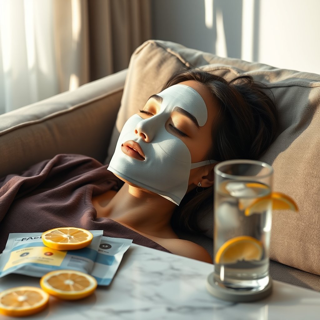 sheet mask in action