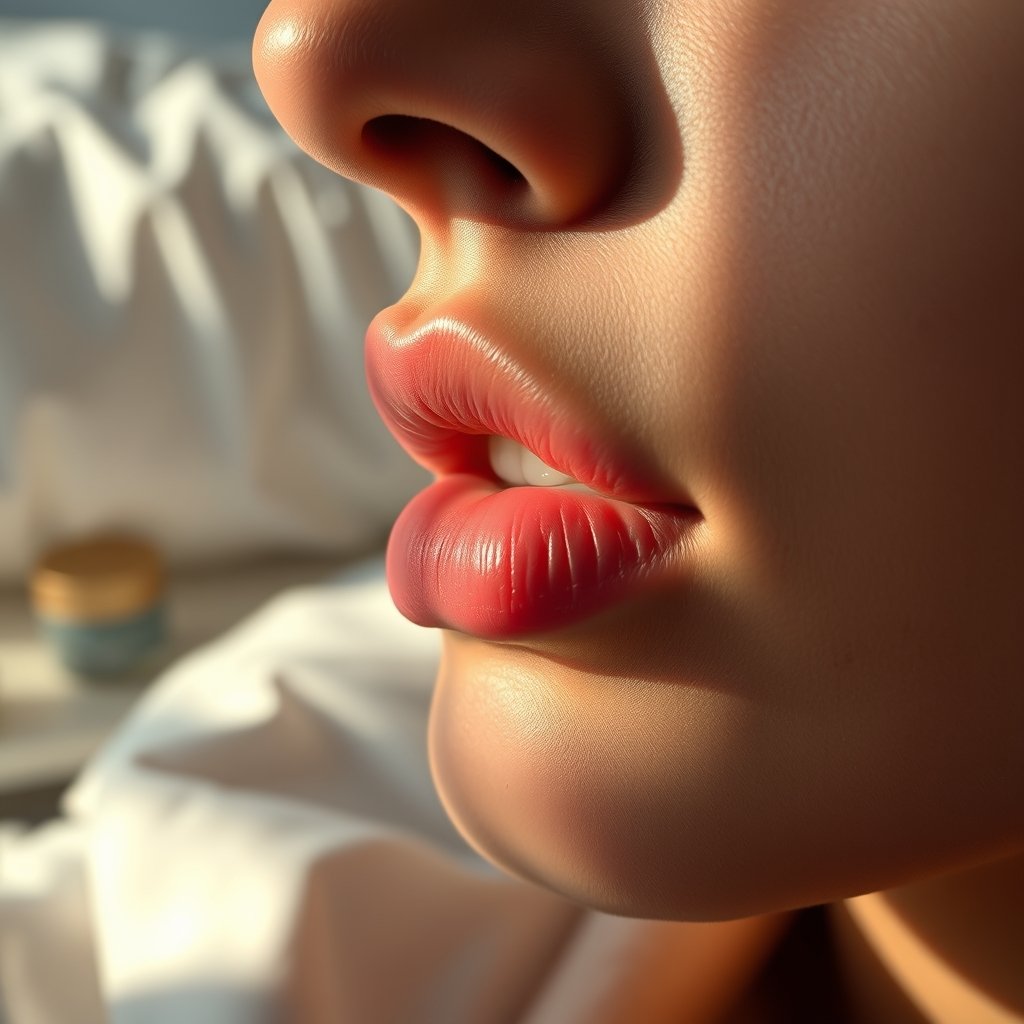 lip mask in action