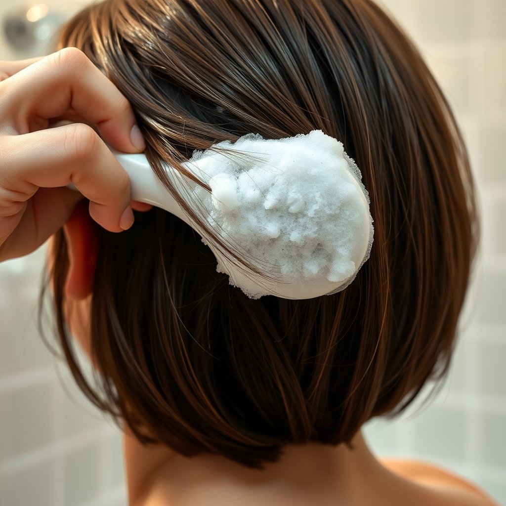 dandruff shampoo in action