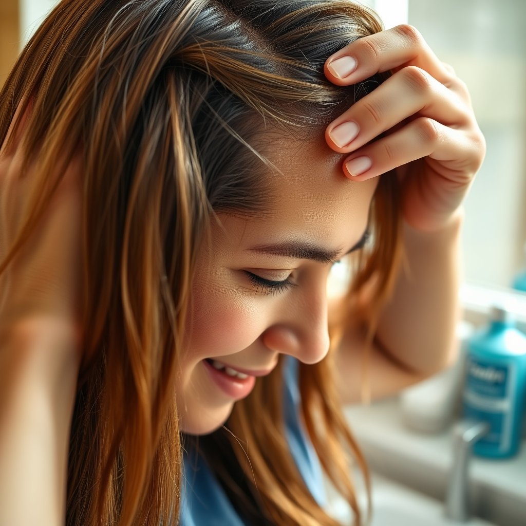 dandruff shampoo in action