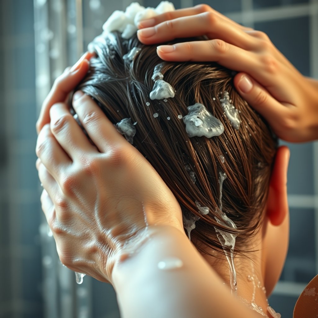 dandruff shampoo in action