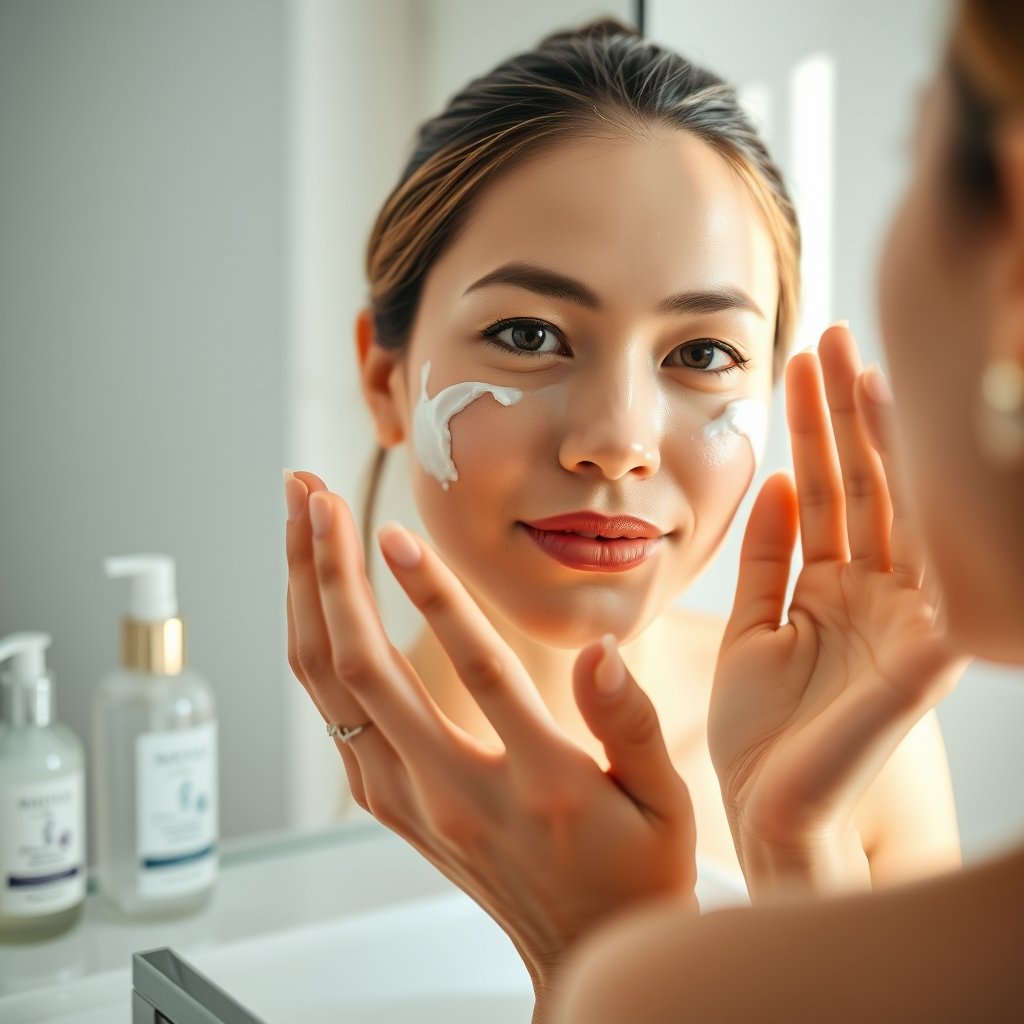 Japanese moisturizer in action